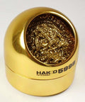Gold 599B-02 cleaning wire for Precision Soldering Station with Adjustable 120F to 899F temperature, shown in dome container.