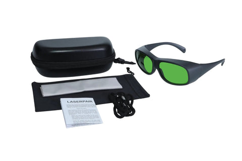 Ridiculously Durable Dental Laser Safety Glasses Providing No Nonsense Protection For 450Nm 650Nm And 980Nm Diode Lasers with case and cleaning cloth.