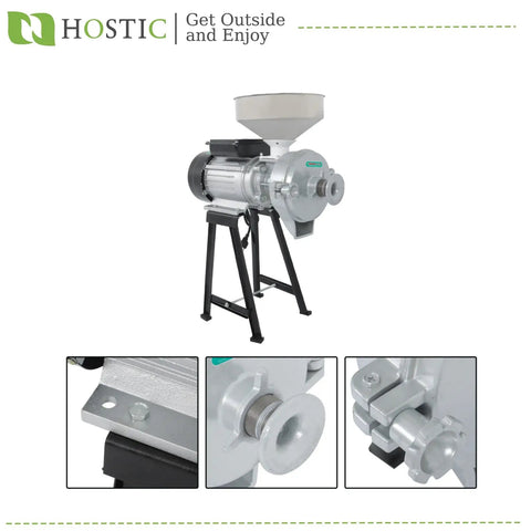 3000W Wet And Dry Electric Grain Mill With Funnel 110V Grinder For Cereals Rice Corn Wheat Soybeans And More