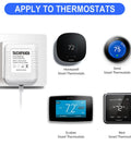 24V Transformer And C Wire Adapter For Nest Ecobee Honeywell Sensi Thermostats with various thermostat models visible