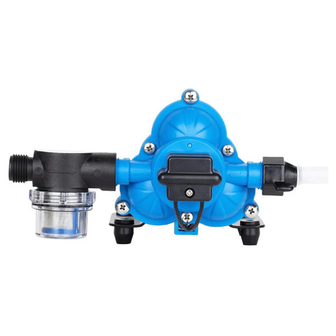 Front view of 33-Series Industrial Water Pressure Pump 115V 3.3 GPM 45 PSI Diaphragm Pump with self-priming functionality
