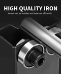 Close-up of Beefy Motorcycle Wheel Balancer Stand For Static And Dynamic Tire Balancing On Most Motorcycles Off Road And Sport Bikes