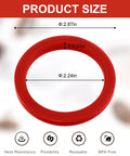 Red Two Pack 8.0mm Silicone Group Gasket For E61 Espresso Machines Grouphead And Portafilter Replacement Seal