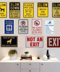 Lockout Power Disconnect Warning Sign For Servicing Heavy Duty Aluminum Wall Decor 8x12 Inch Retro Tin Look, wall of safety signs