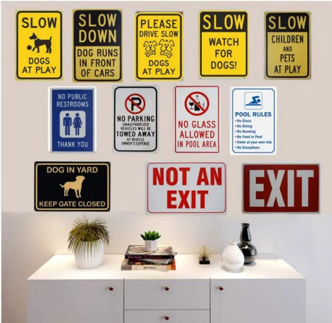 Lockout Power Disconnect Warning Sign For Servicing Heavy Duty Aluminum Wall Decor 8x12 Inch Retro Tin Look, wall of safety signs