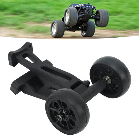 Head Up RC Wheels Upgrade For ZD Racing 9116 MT8 One Eighth RC Car, black durable wheels with mounting bracket.