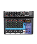 8 Channel Portable Mixer With Built-In ARM Core Processor USB Computer Input 48V Phantom Power Studio-Grade Sound Console top view