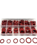 O Type Flat Washer Repair Kit With 600 Pieces Seal Gaskets For Industrial Tools Inner Diameters 5.5mm To 24mm Outer Diameters 10mm To 32mm Thickness 0.8mm Tough Seal Washers For Quick Tool Repairs in organizer tray