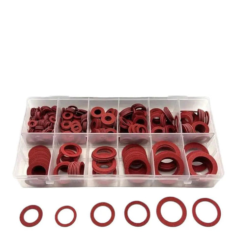 O Type Flat Washer Repair Kit With 600 Pieces Seal Gaskets For Industrial Tools Inner Diameters 5.5mm To 24mm Outer Diameters 10mm To 32mm Thickness 0.8mm Tough Seal Washers For Quick Tool Repairs in organizer tray