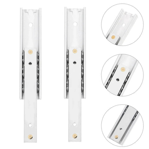 Two Pack Drawer Slides For Cabinets And Kitchen Cupboards Slick Easy Glide Push And Pull Rails With Smooth Operation No Jams