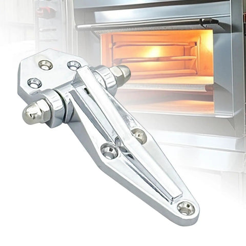 Heavy Duty Zinc Alloy Industrial Refrigerator Door Hinge, 14.5 x 4.8 x 2.8 cm, chrome finish, designed for ovens and freezers.