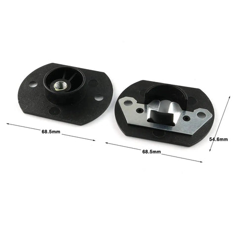 Heavy Duty Black Pin Style Sofa Connectors Four Sets Sectional Furniture Hardware with metal and plastic components.