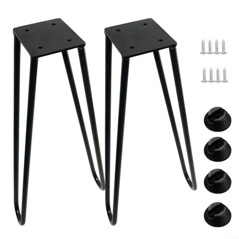 Beefy Foldable Iron Table Legs With Rubber Feet Industrial Modern DIY Desks And Coffee Tables 2 Pack 16 Inch Tall Heavy Duty Up To 300 Lb