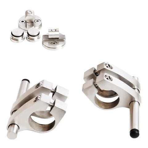 Stainless steel components of Sliding Barn Door Hardware Kit Top Mounted Dual Wheel Dope Setup for modern interiors