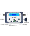 Portable Digital Satellite Signal Finder Meter For Dish Network And DirecTV FTA with compass and audio tone, built-in amplifier.