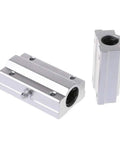 1 Piece Linear Bearing Set SCS8LUU SCS10LUU 8mm Or 10mm Length For CNC Machines, 3D Printers, And Precision Tools, Ultra Smooth Low Friction Guide Blocks With Lightweight Housing And Durable Steel Balls, High Rigidity. two aluminum linear bearings for CNC and 3D printers