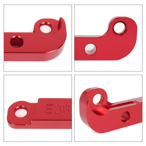 Red aluminum pieces for Steering Lock For Drifting Adapter Boosts Turn Angle About 25 Percent With Bolt On Aluminum Spacers Drift Tuning Kit