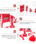 Mini Firefighter Pretend Play Kit With Four Toy Fire Extinguishers And A Ladder For Kids Imaginative Fire Rescue Role Play Durable.