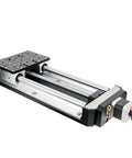 Top Shelf Motorized Linear Stage Delivering Smooth 500mm Travel Range With High Precision Ball Screw Electric Translating Platform, showing anodized aluminum construction.