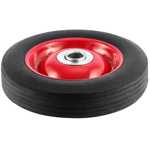 Ironclad 6 X 1.2 Inch Solid Rubber Flat Free Tires 5 Pack Hand Truck Wheel Replacement with Ball Bearings 5/8 Inch Axle 350 Lb Capacity Smooth Operator Roll Bulldog Tough Build for Daily Grind