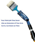 Multi-Angle Paint Brush Extender With Rotating Head Extension Pole Attachment for Brush on white background