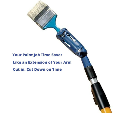 Multi-Angle Paint Brush Extender With Rotating Head Extension Pole Attachment for Brush on white background