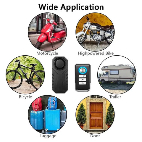 Crazy Loud 113dB Bike Alarm With Remote For Anti Theft Wireless Vibration And Motion Sensor IP55 Waterproof Bicycle Motorcycle Bell KS SF22R Three Volume Levels For Outdoor Security