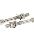 Beefy Hex Socket Head Cap Screws And Nuts Kit For M6 And M8 Semi Threaded Allen Bolts 304 Stainless Steel M8x75 20 Sets For Indoor And Outdoor Projects Great For Mechanical DIY And Auto Repairs. Two 304 stainless steel hex socket bolts with nuts and washers