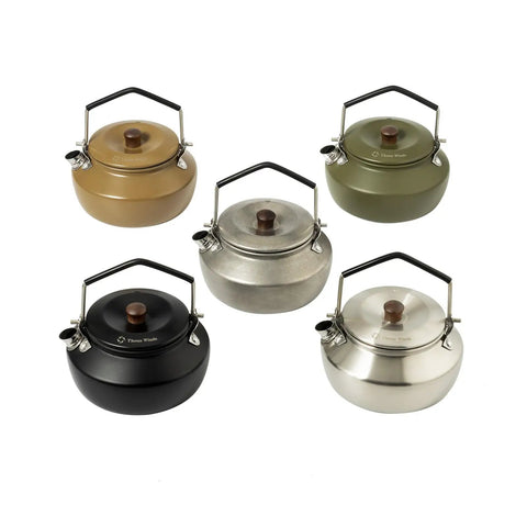 Various colors of Lightweight 0.6 Liter Stainless Steel Camping Kettle With Locking Anti Hot Handle Portable Camp Tea Pot