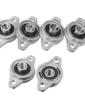 Heavy Duty Pillow Block Bearing Set With 4 Units Covers 8mm And 12mm Fits KFL Shaft Rock Solid Durability For Gearheads Building Sick Machine Rigs Get Insane Value On This Smooth Rolling Setup That Keeps Things Flawless. 4-pack metal pillow block bearings, front view