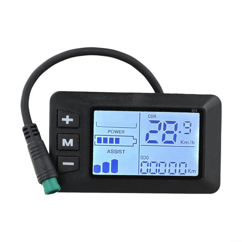 5 Pin E Bike Display For 24V 36V 48V Systems With G51 Color LCD Screen Wireless Control Panel Speedometer And Odometer Ride Ready Black White Screen