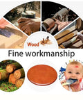 Image collage showcasing the craftsmanship and materials of Big Shot Wooden Lazy Susan Serving Tray with fine wood details.