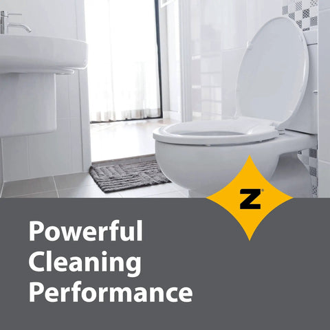 Clean bathroom with toilet and sink, showcasing Pro Grade Multisurface Probiotic Enzyme Cleaner For Pet Stains And Odors, Drain Cleaner Power.