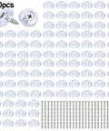 100 Transparent Non Slip Rubber Feet With Stainless Steel Screws for Chopping Boards and Small Appliances
