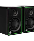 CR X Series 3.5 Inch Multimedia Studio Monitors Pair with front facing headphone jack, black design, for home studio music production.