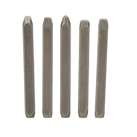 Metal Stamping Kit For Jewelry And Everyday Crafts, 6mm engraving tool set displaying five steel chisels.