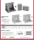 HHIP slotted angle plate, webbed, 4-1/2 x 3-1/2 x 3 in; includes two 1-2-3 blocks