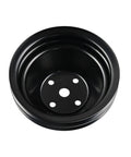 Complete Small Block Chevy 350 Power Steering Pump And V Belt Pulley Kit With One Half Inch Groove Bracket For Long Water Pump Swap Ready Setup black steel pulley