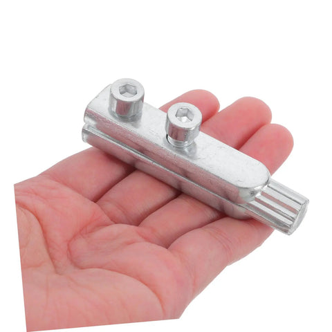 Grab These 2pcs Stainless Steel Faucet Screw Extractors for Removing Broken Threads And Damaged Pipes Like A Pro With Heavy Duty Pipe Threading Tool Performance, silver tool in hand