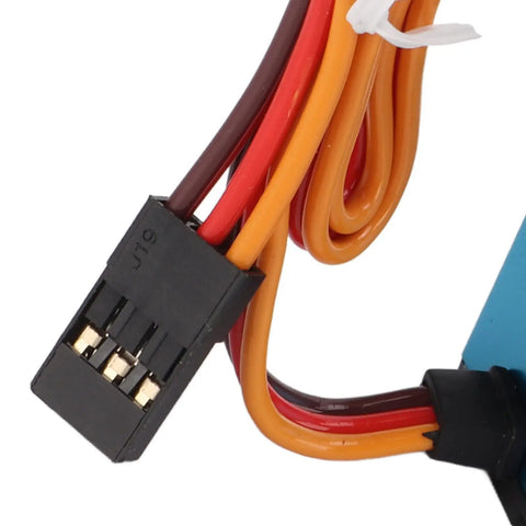 Close-up of connector wires for 2 Pack 35Kg High Torque Digital RC Servos With Coreless Motor And Full Metal Gears.