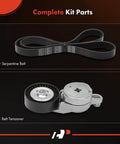 Beefed Up Engine Serpentine Belt Drive Kit With Tensioner For Toyota Camry 2012 Through 2017 2.5L DOHC RAV4 2009 Through