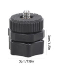 Seventeen Millimeter Ball Socket To One Fourth Twenty Thread Camera Mount Adapter For Car Mounts And Tripods, 3cm black