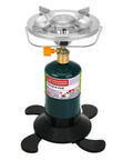Portable Propane Camping Stove With Foldable Gas Tank Base Adjustable Flame Backpacking Cooker For Hiking And Tent Camping