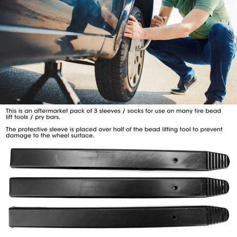 Protector Scratch Guard 3Pcs Lever Covers For Tire Bead Tool And Tire Machine Pry Bar Plastic Sleeve Front View