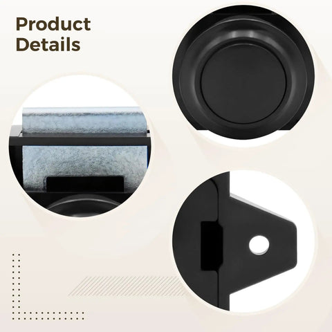 Close-up details of Six Pack Push Button Cabinet Locks For RV And Boat Zinc Alloy Bolts Marine Grade Push To Close Latches