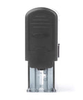 Straight Up Legit Self Inking Rubber Stamp Featuring Refillable Red Ink And Compact Black Handle For Fast Document Approvals, front view.