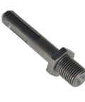 Close-up of Heavy Duty Firewood Drill Bit With Removable Wood Splitter Cone made of high carbon steel, showing threaded end.