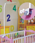 Hassle Free Universal Crib Canopy Holder Adjustable Metal Clamping Stand Bracket Clip On Design For Baby Mosquito Nets Quick Install Cozy Nursery Essential White mounted on pink crib.