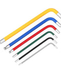 Super Cool Keenso 6 Piece Color Coded Bike Tools Set With Long Arm Internal Hex Allen Wrenches Made From Durable Aluminum Alloy For Easy Grip Bicycle Repair And Home Shop Maintenance Tasks That Are A Total Breeze To Handle Everyday, six color-coded wrenches on white