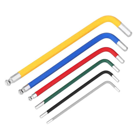 Super Cool Keenso 6 Piece Color Coded Bike Tools Set With Long Arm Internal Hex Allen Wrenches Made From Durable Aluminum Alloy For Easy Grip Bicycle Repair And Home Shop Maintenance Tasks That Are A Total Breeze To Handle Everyday..